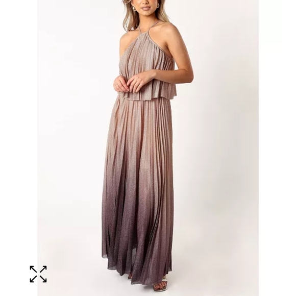 Petal & Pup Dresses & Skirts - Petal & Pup Women's Gia Pleated Halterneck Maxi Dress